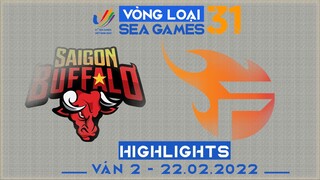 Highlights TF vs SGB [Ván 2][Vòng Loại Seagame31 - Vòng 2][22.02.2022]