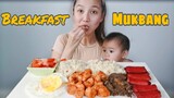 BREAKFAST MUKBANG | Hotdog, Egg, Chicken Nuggets & Beef Tapa