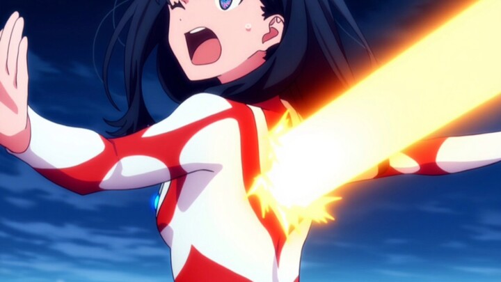 When the female Gulit turned into Ultraman and was hit