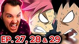 Natsu vs Gajeel || Fairy Tail Episode 27, 28, & 29 REACTION