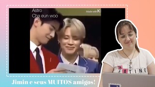 REAGINDO À 'JIMIN INTERAGINDO COM OUTROS IDOLS'