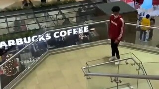 doing ninja flips in public mall