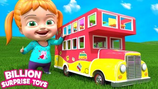 Lagu Wheels on the Bus dengan binatang! Waktu Bermain Bayi Johnny kartun