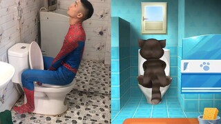 Người Nhện Xí Muội bắt chước mèo Tom I Muội Vlog - bắt trend ep 20