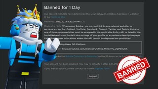 Akun Roblox Hatzi Di Banned 😭😭 - Roblox Indonesia