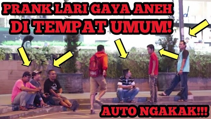 PRANK LARI KONYOL DI TEMPAT UMUM! BIKIN NGAKAK!  - PRANK INDONESIA