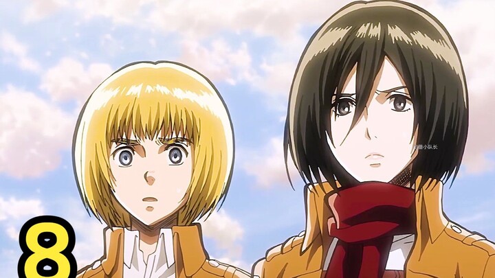 8: Mikasa discovered that Eren was inside the giant!