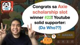 Ang maswerteng 22nd axie scholarship winner from Iloilo!
