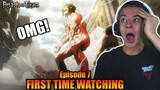 TITAN FIGHT!! First time watching: Attack On Titan Series 1 Episode 7 REACTION!
