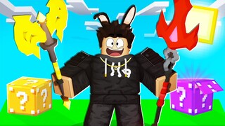 NEW* Battle Axe & Twirlblade in LUCKY BLOCK V3... (Roblox Bedwars)