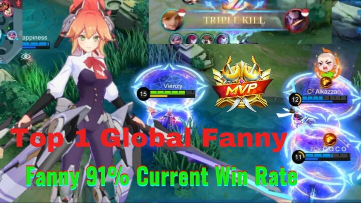 Fanny Top Global 91% Current Win rate Fanny best build MLBB