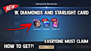 HOW TO GET FREE DIAMONDS AND STARLIGHT CARD?! FREE! NEW! LEGIT WAY! | MOBILE LEGENDS 2022