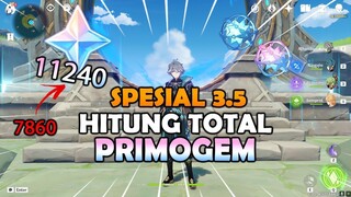 Hitung Total PRIMOGEMS GRATIS Di Patch 3.5?!! (F2P, BLESSING, BP) | Genshin Impact Indonesia