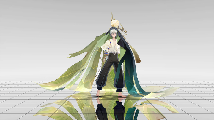 【阴阳师/不见岳MMD】进行一个披风的物理效果测试