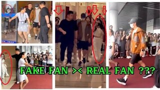 The contrast between crazy fans and real fans of Wang Yibo. Are they crazy fans or paparazzi?