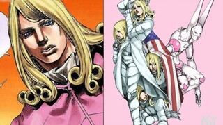 JOJO SBR ซูเปอร์อิมเมจที่เคลื่อนย้ายได้ประธานาธิบดี Fannie Valentine ยืนใน D4C Jojo's Bizarre Advent