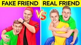 REAL FRIENDS VS FAKE FRIENDS || Awesome Prank Ideas And Funny Relatable Situations By 123 GO!