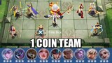 1 COIN TEAM NO SYNERGY JUST FULL 3STAR 1 COIN HEROES!