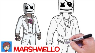 Cara Menggambar Marshmello Tongue Tied Dengan Mudah