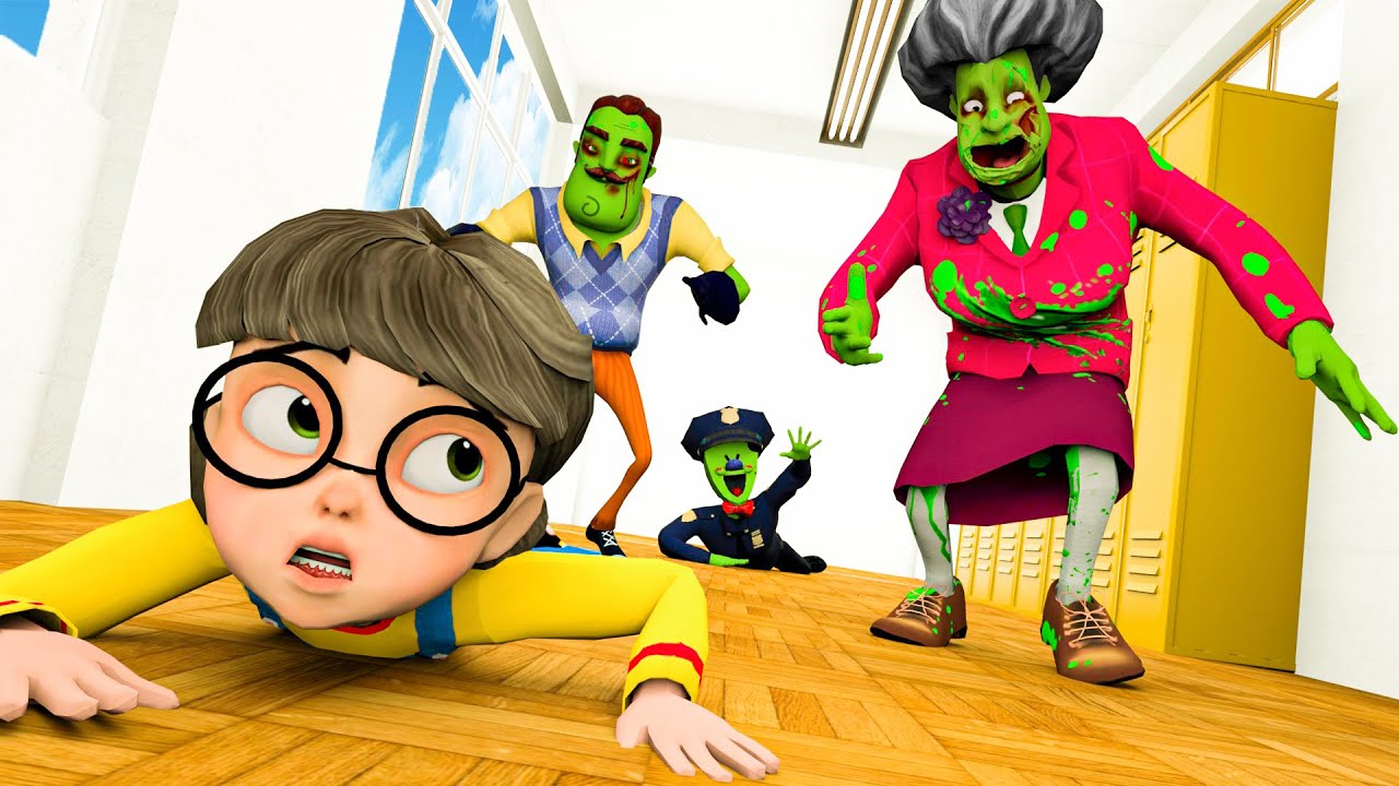 Zombie School Tani Love Nick - Scary Teacher 3D Story Animation