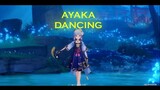 Kamisato Ayaka Dancing In The Forest Genshin Impact