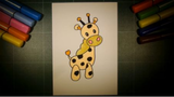 How to draw the giraffe ( vẽ chú hươu cao cổ )
