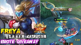 Emote Giveaway | Freya S.A.B.E.R Manhunter Epic Skin - MLBB