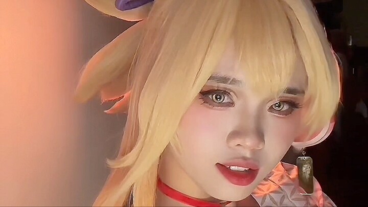 My Yoimiya Cosplay from 2023-2025✨🎇 Improve a lot in makeup～✨🎇