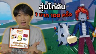 สุ่มไก่ตัน1บาท 100ครั้ง จะได้กี่ไอดี!? | Blox Fruits Roblox