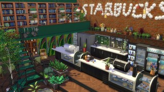 Starbucks Inspired Coffee Shop (NO CC) - TS4 [SPEED BUILD]