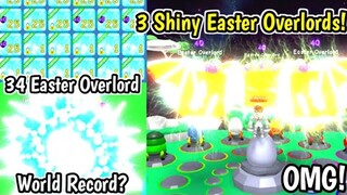 MAKING 3 SHINY EASTER OVERLORD (34 EASTER OVERLORD) IN BUBBLEGUM SIMULATOR!! (Roblox)