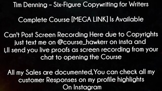 Tim Denning Course Six-Figure Copywriting for Writers Download