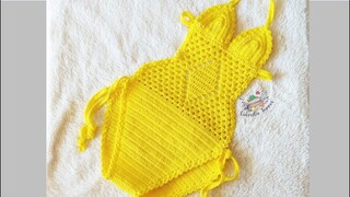 BIKINI TEJIDO A CROCHET PARA NIÑA - PASO PASO - TEJIDO FACIL - 3 A 6 AÑOS