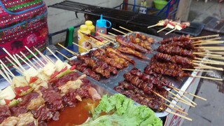 Thailand Street Food BBQ ปิ้งย่าง เนื้อย่าง หมูย่าง ไก่ย่าง อร่อยทุกอย่าง ร้านข้างทาง