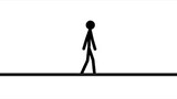 Literally just a walking stickman for 10 minutes and 10 seconds straight