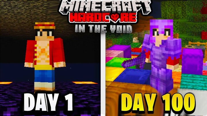 I Survived 100 days in Hardcore Minecraft in an Endless Void World... Here's What Happened