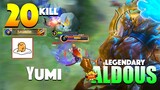 Aldous Bloody SAVAGE💥 20 Aggressive Kill | Former Top 1 Global Aldous Gameplay By Yumi ~ MLBB