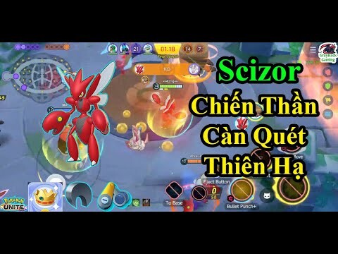 Pokemon UNITE - Scizor Chiến Thần Bất Bại Càn Quét Thiên Hạ Lùa Cả Team Bạn Vào Tần Nhà