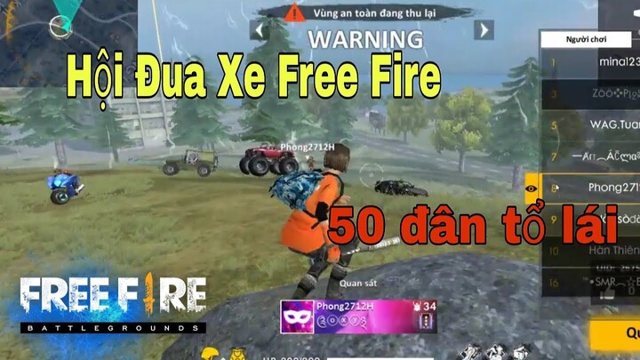 [Bình luận Free Fire] Hội đua xe Free Fire, Custom 50 dân tổ lái | ChiChi Gaming