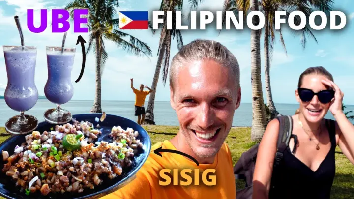 Trying SISIG & UBE in PHILIPPINES + Showing our rescue puppies! (Vlog 29-Siargao)
