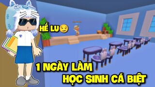 MEOWPEO 1 NGÀY LÀM HỌC SINH CÁ BIỆT TRONG TRƯỜNG HỌC MÀU XANH BÍ ẨN MINI WORLD MINI GAME