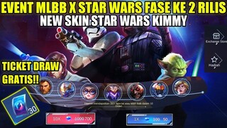 UPDATE EVENT MLBB X STAR WARS FASE 3!! SKIN STAR WARS KIMMY RILIS, ADA TICKET DRAW GRATISANNYA