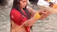 Indian Hindu Boudi In Ganga Puja from bengali boudi bathing in pond Watch Video