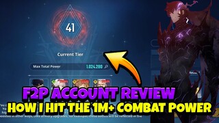 MY PURE F2P 1M+ COMBAT POWER ACCOUNT REVIEW! HERE IS WHAT I DID! [Solo Leveling: Arise]