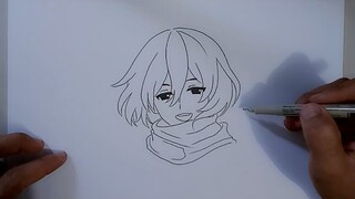 LIMA MENIT MENGGAMBAR MIKASA || ATTACK ON TITAN || SHINGEKI NO KYOJIN