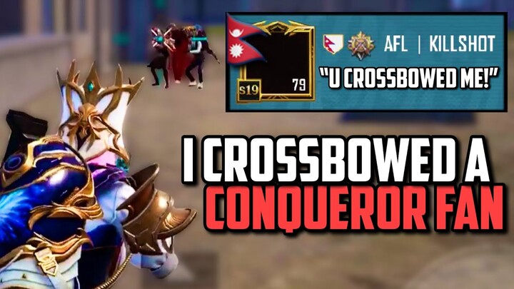 NEPAL CONQUEROR FAN VS FEITZ WITH CROSSBOW!! | PUBG Mobile