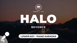 Halo - Beyonce (Lower Key - Piano Karaoke)