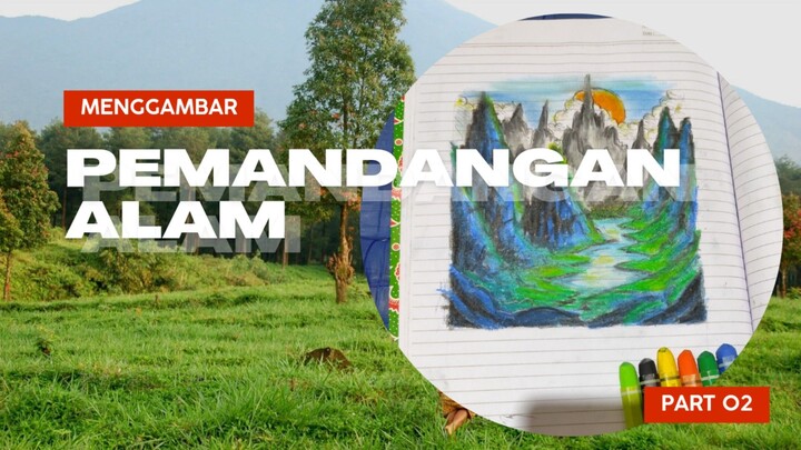 Menggambar pemandangan alam 002