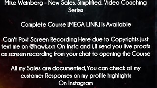 Mike Weinberg course  - New Sales. Simplified. Video Coaching Seriesd download