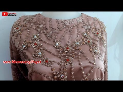 Cara Memasang Payet Mutiara dan batu kristal